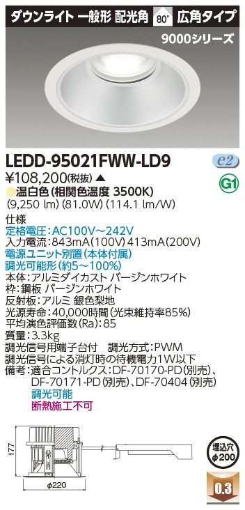 LEDD-95021FWW-LD9の画像