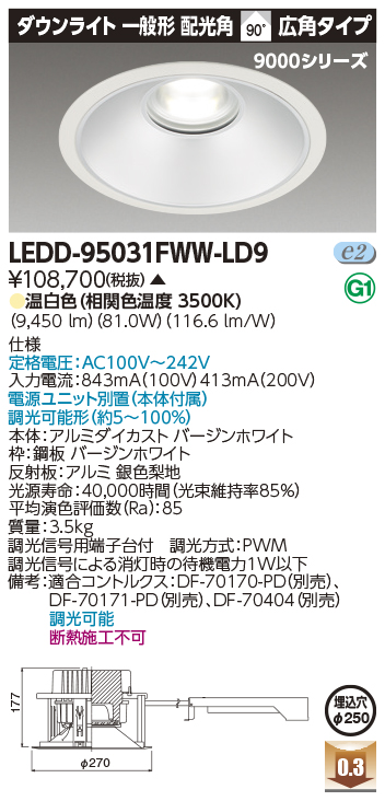 LEDD-95031FWW-LD9の画像