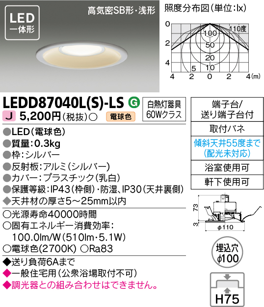 LEDD87040L(S)-LSの画像