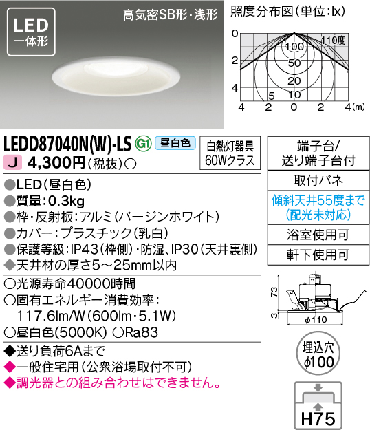 LEDD87040N(W)-LSの画像