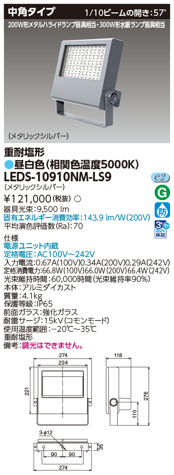 商品詳細：LEDS-10910NM-LS9 | 商品情報検索（商品データベース 